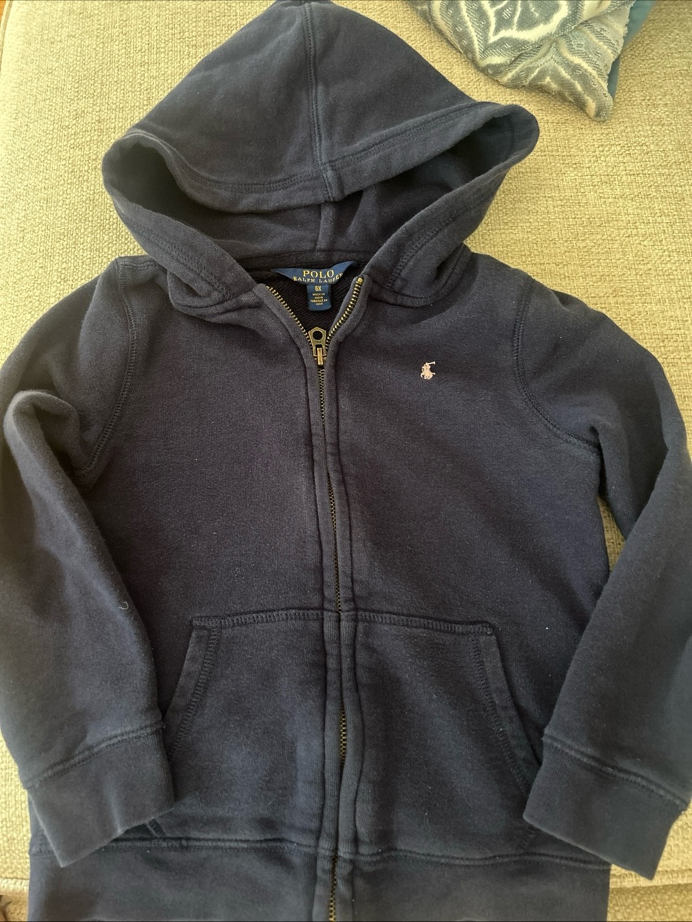 Polo by Ralph Lauren Kids Navy Full-Zip Hoodie with Embroidered Pony